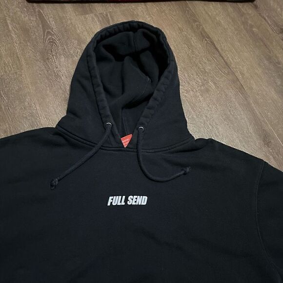 FULL SEND Hoodie Men's Black 2XL Nelk Boys Podcast Pullover Sweatshirt Spell Out - Picture 3 of 10